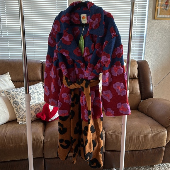 Farm Rio mixed leopards fleece coat - Picture 4 of 16